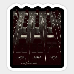 DJ Mixer, Fader and Knobs - Photo Sticker